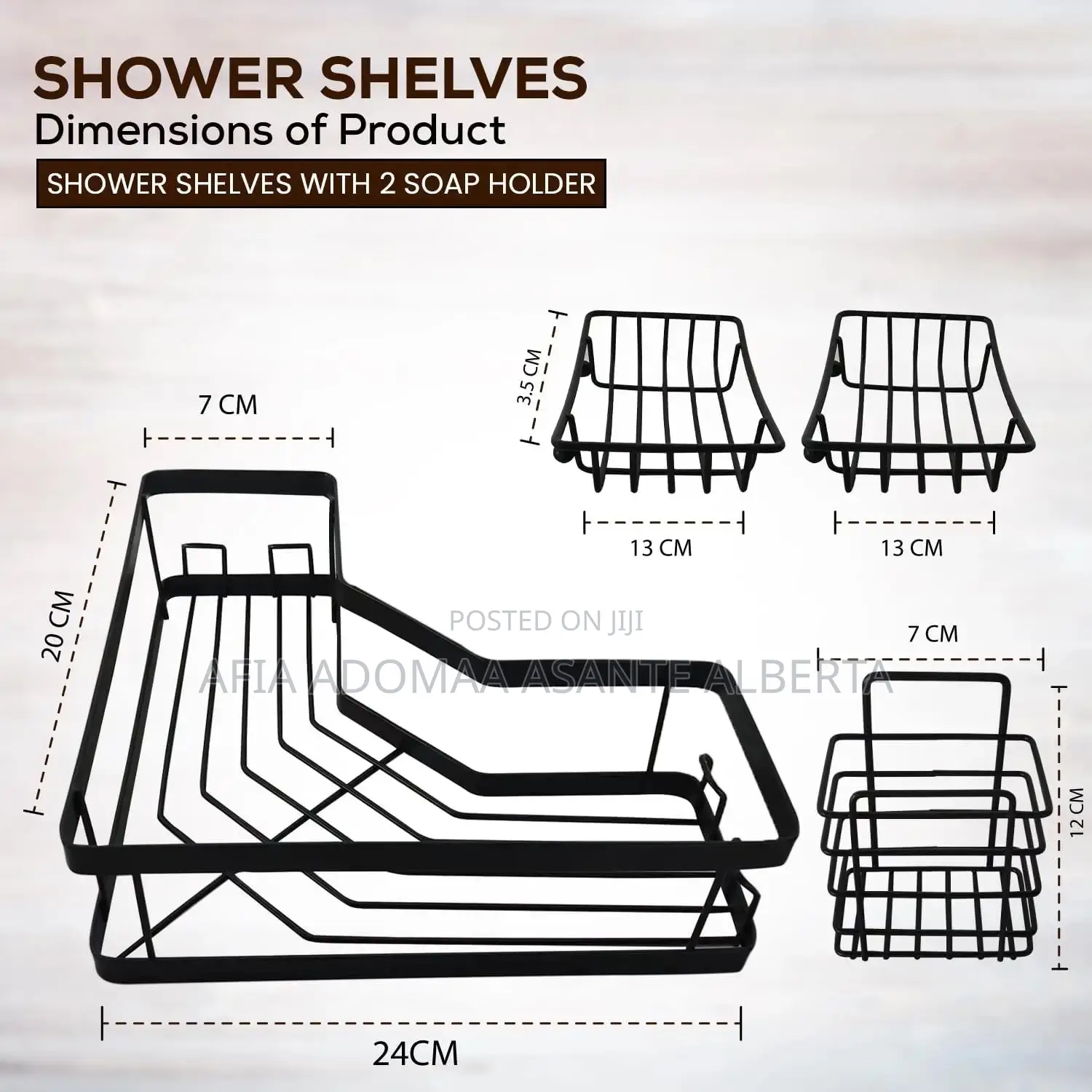 5 Pieces Set Wall Mounted Bathroom Racks
