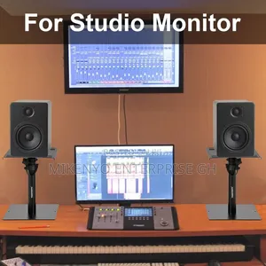2x Heavy Duty Studio Monitor Speaker Stands Adjustable Pair