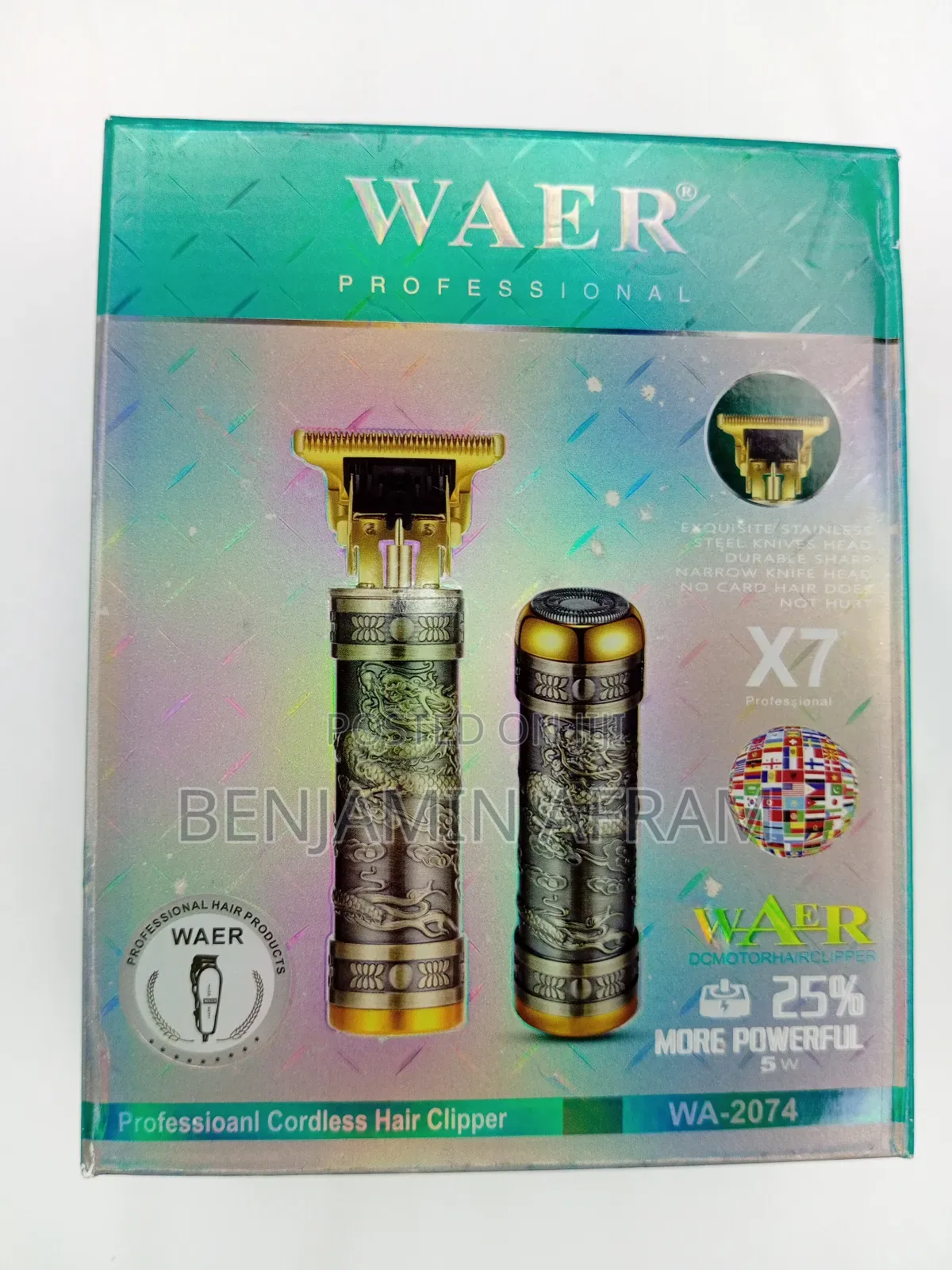 Rechargeable Shaver and Hair Clippers/Trimmer WA-2074