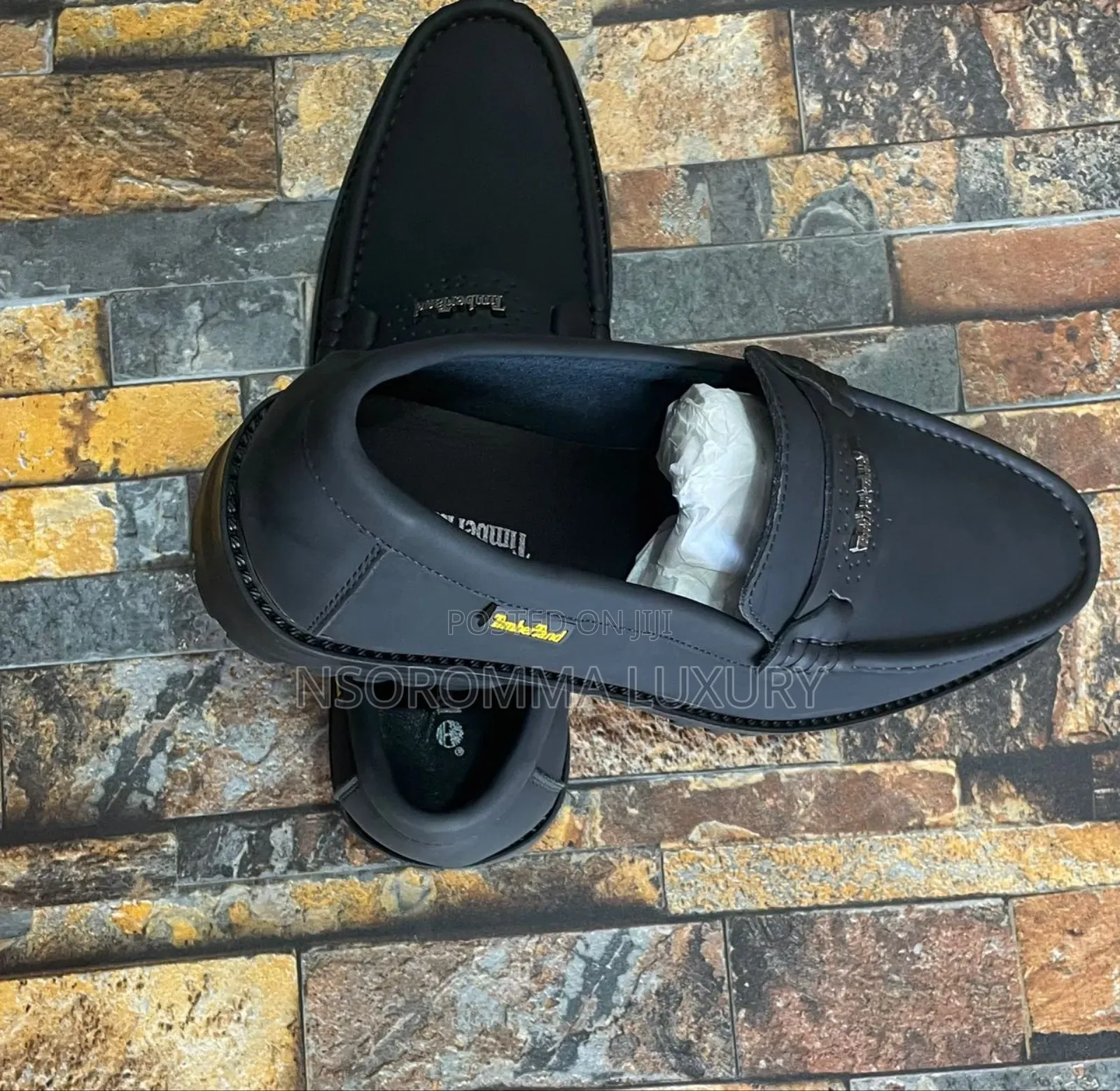 Black Leather Men Loafer Shoe