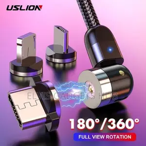 USLION Magnetic 540° Rotating Fast Charging Cable