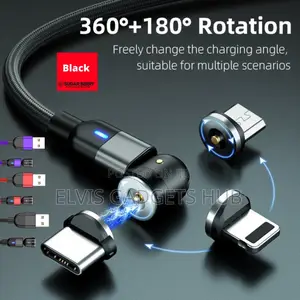 USLION Magnetic 540° Rotating Fast Charging Cable