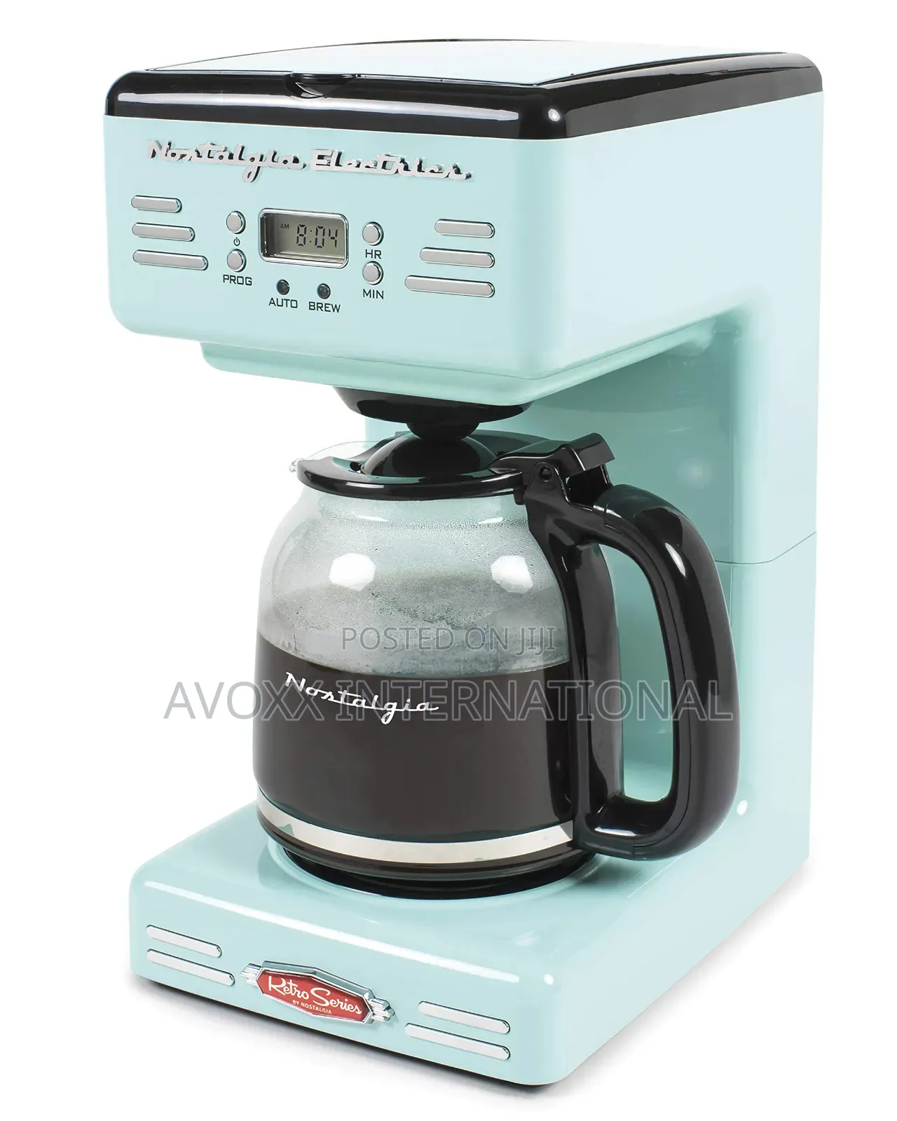 Nostalgia 12-Cup Programmable Coffee Maker W/Led Display
