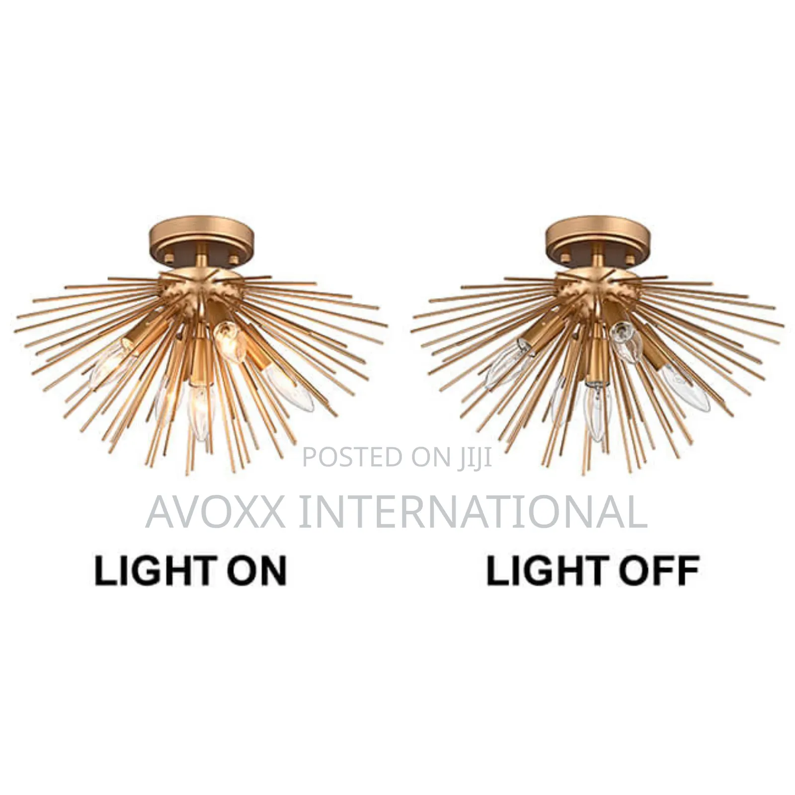 Lorena Sputnik Bronze Metal Mount W/5 Lights FD-6592-CHJ