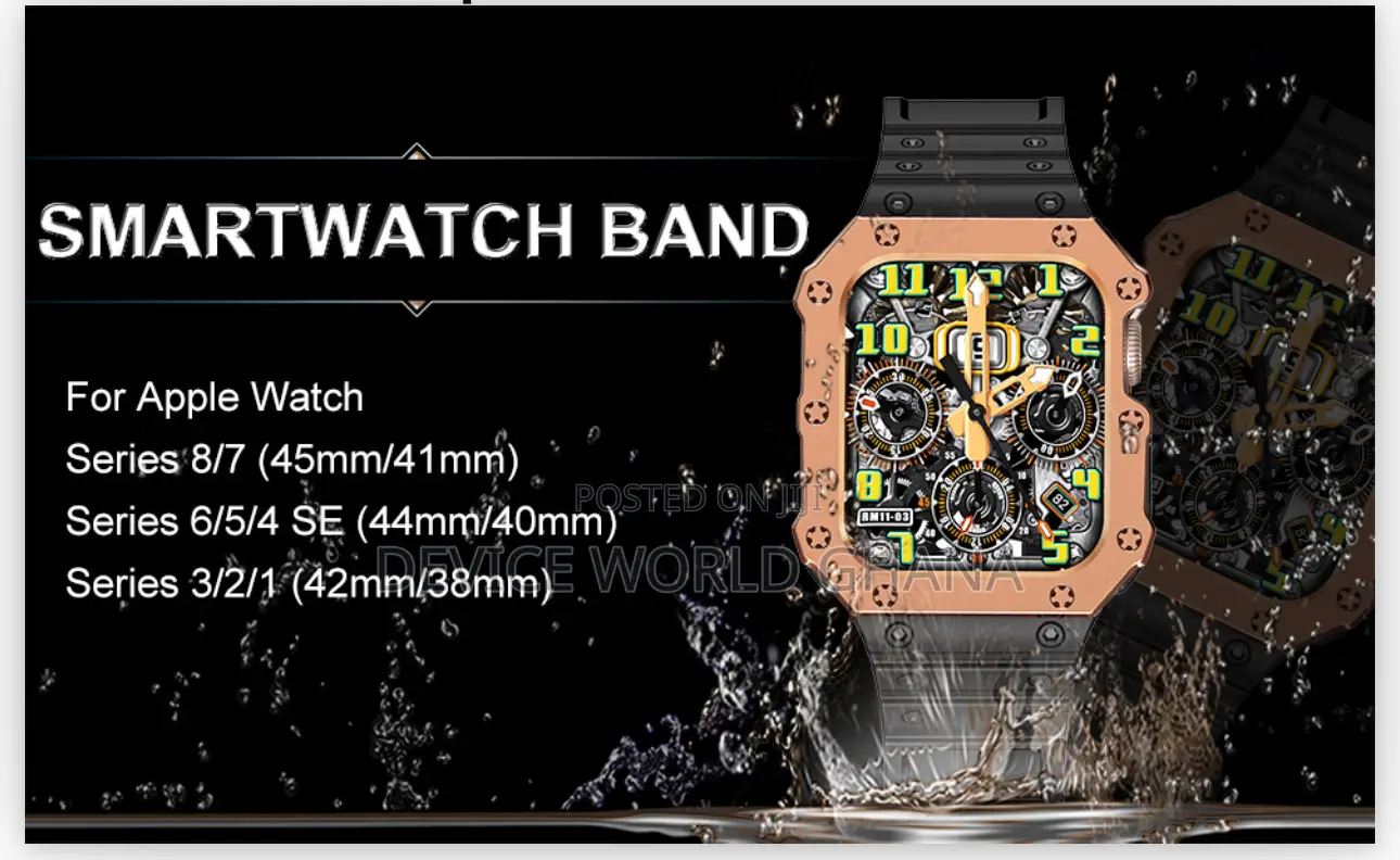 Mes 2in1 Case + Strap For Apple Watch Series 1-9(Not A Watch