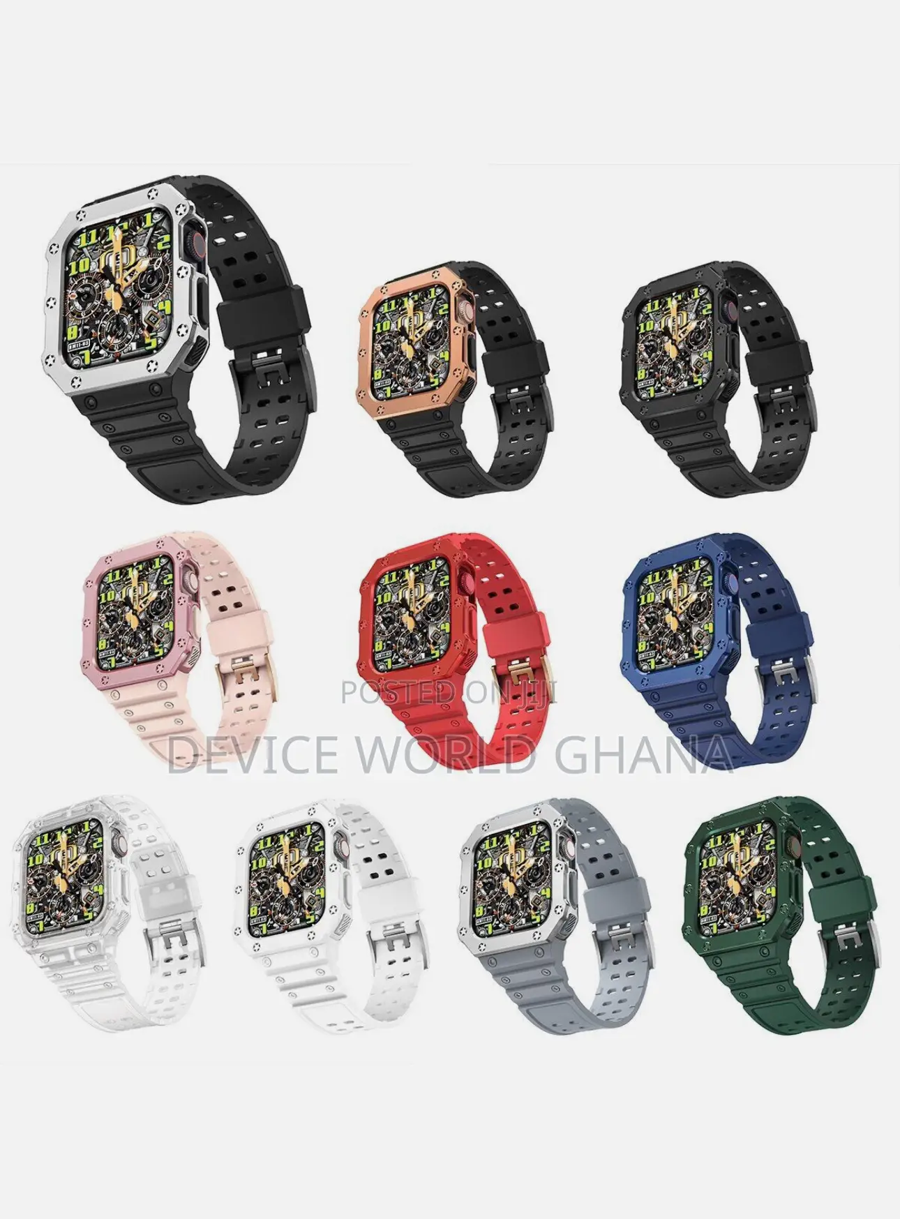 Mes 2in1 Case + Strap For Apple Watch Series 1-9(Not A Watch