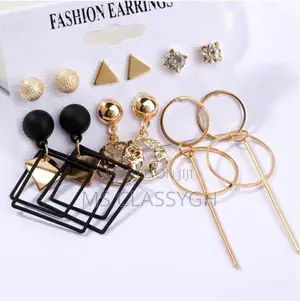 12pcs Geometric Circle Acrylic Long Tassel Drop Earrings Cry
