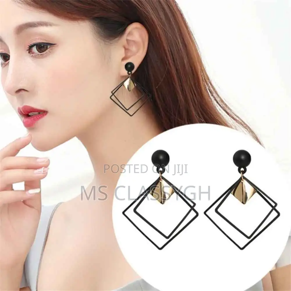 12pcs Geometric Circle Acrylic Long Tassel Drop Earrings Cry