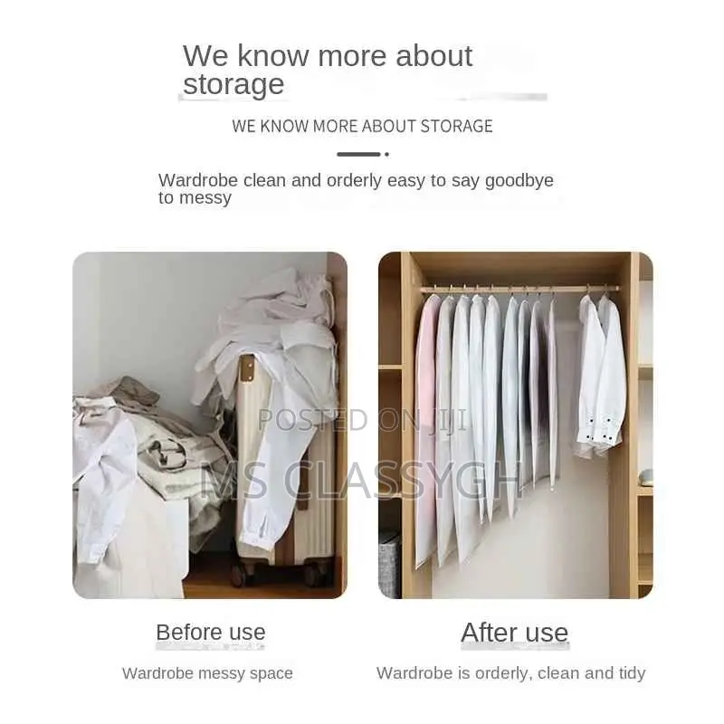 Clothes Dust Cover Transparent Thickened Washable Dust Bag C