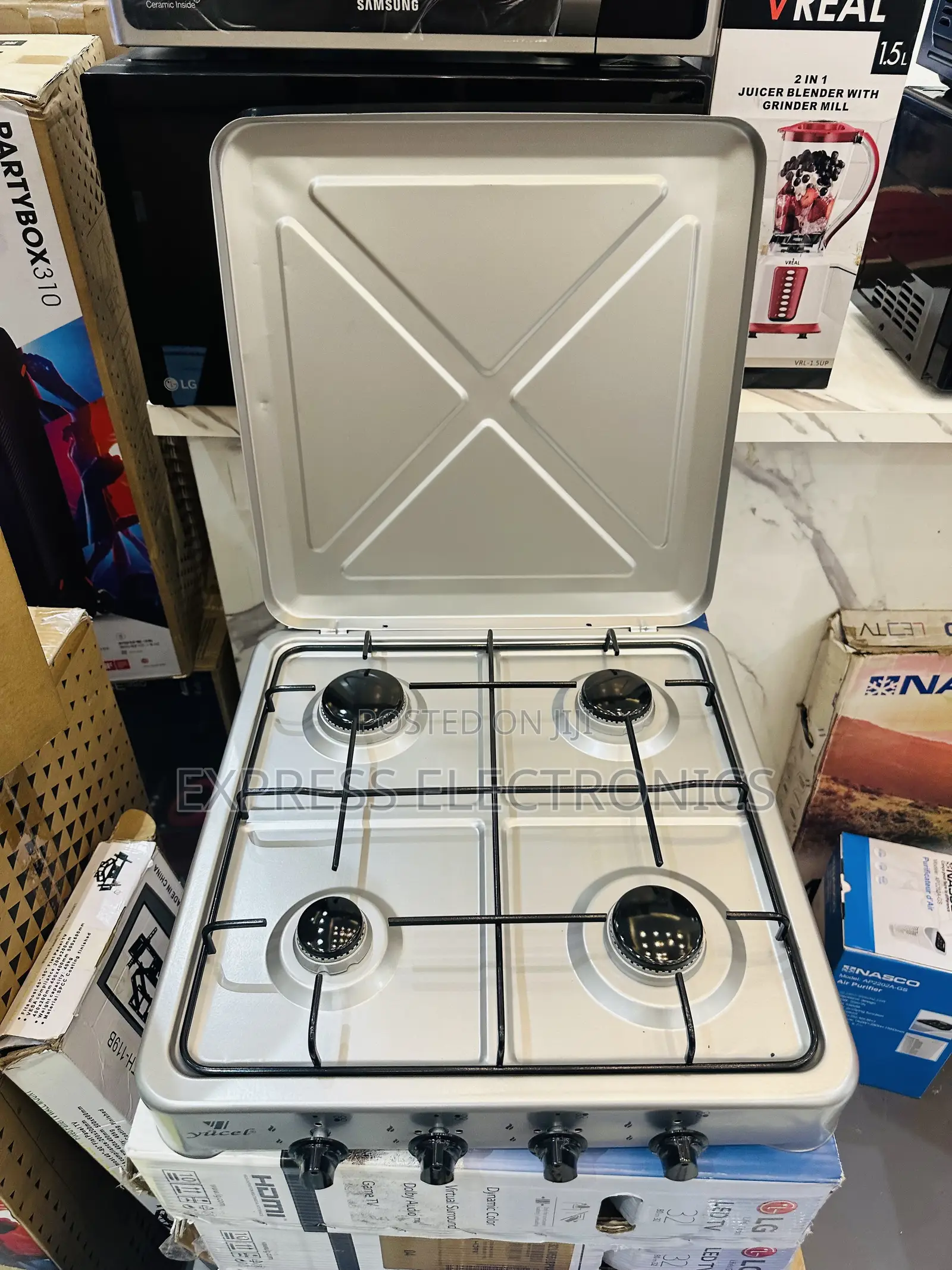 Gas Cooker Oven Grey Color Yucel 4burner Best Buy for Less