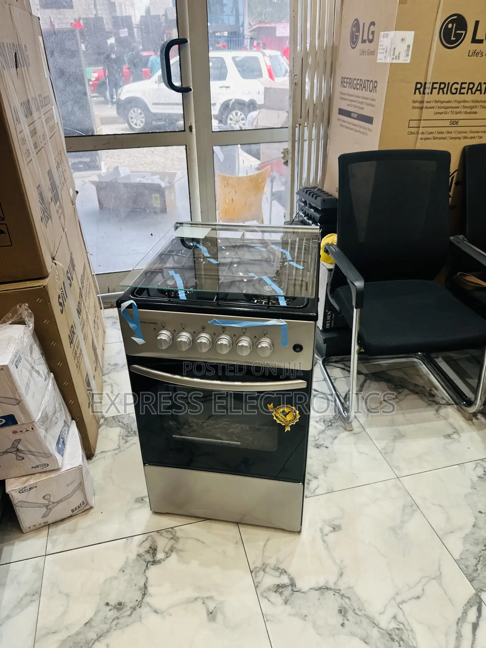 Less Expensive Grey Color Gas Cooker Oven 4burner 50/50