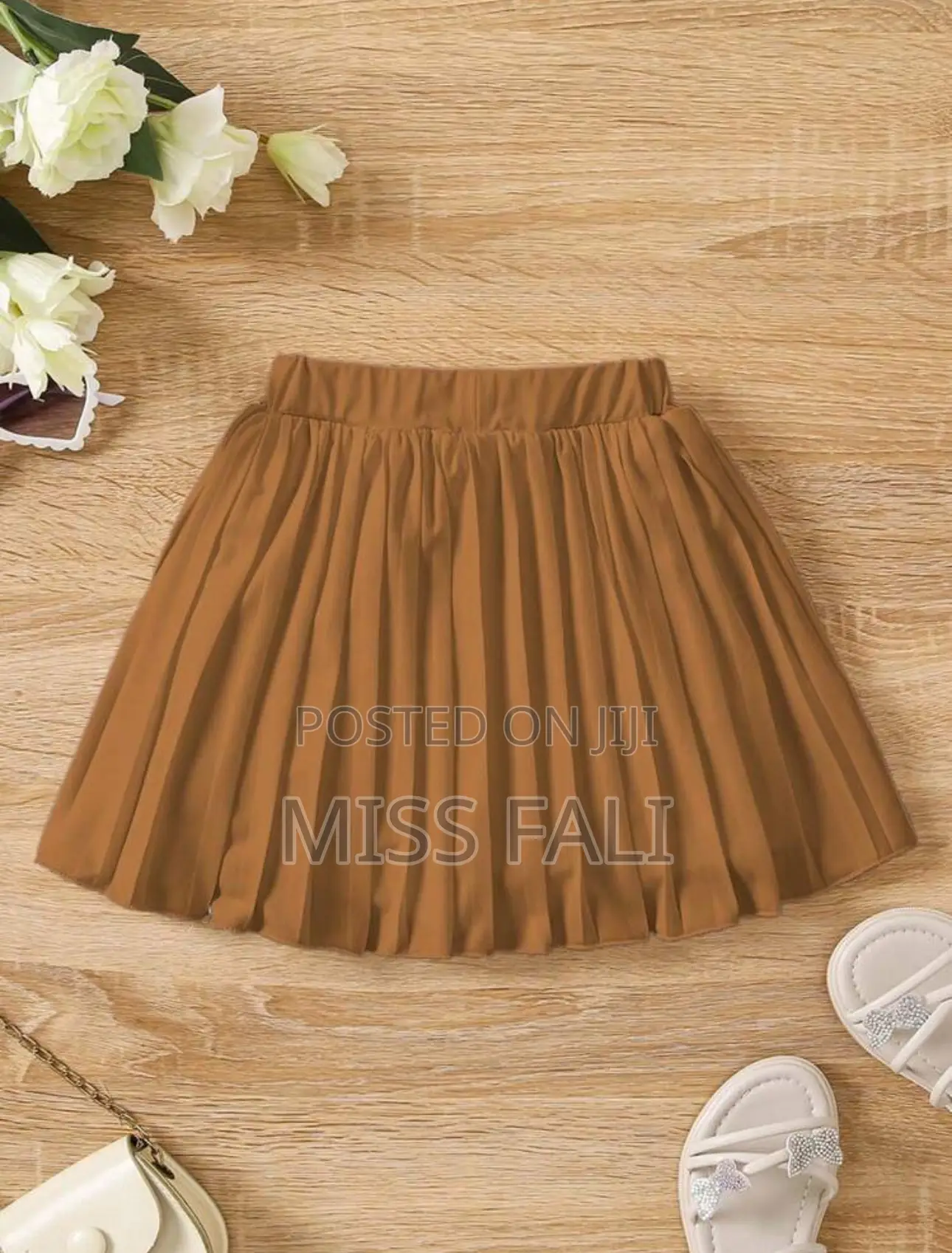 Young Girl Casual Elastic Waist Pleated Skirt Only. 4years