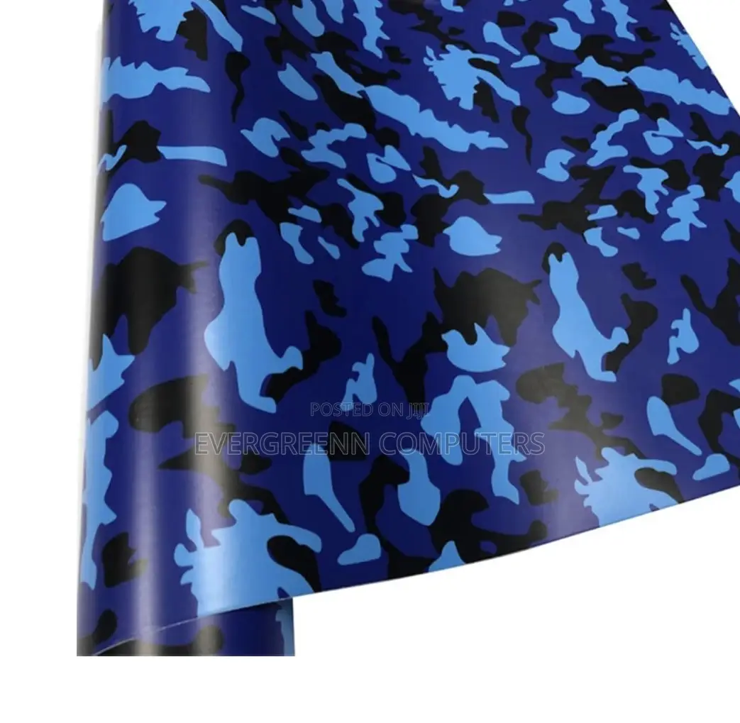 Navy Blue Camouflage Stickers for Laptops