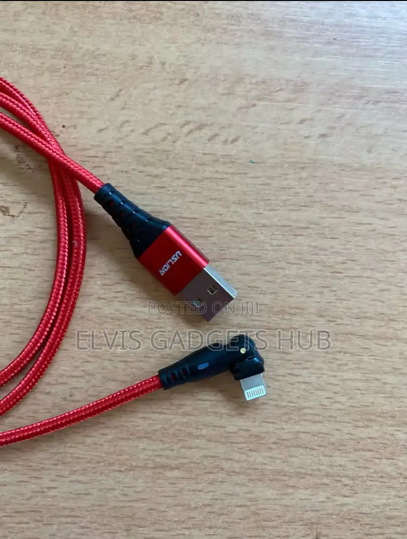 USLION Lightning Braided 180° Rotating Fast Charging Cable