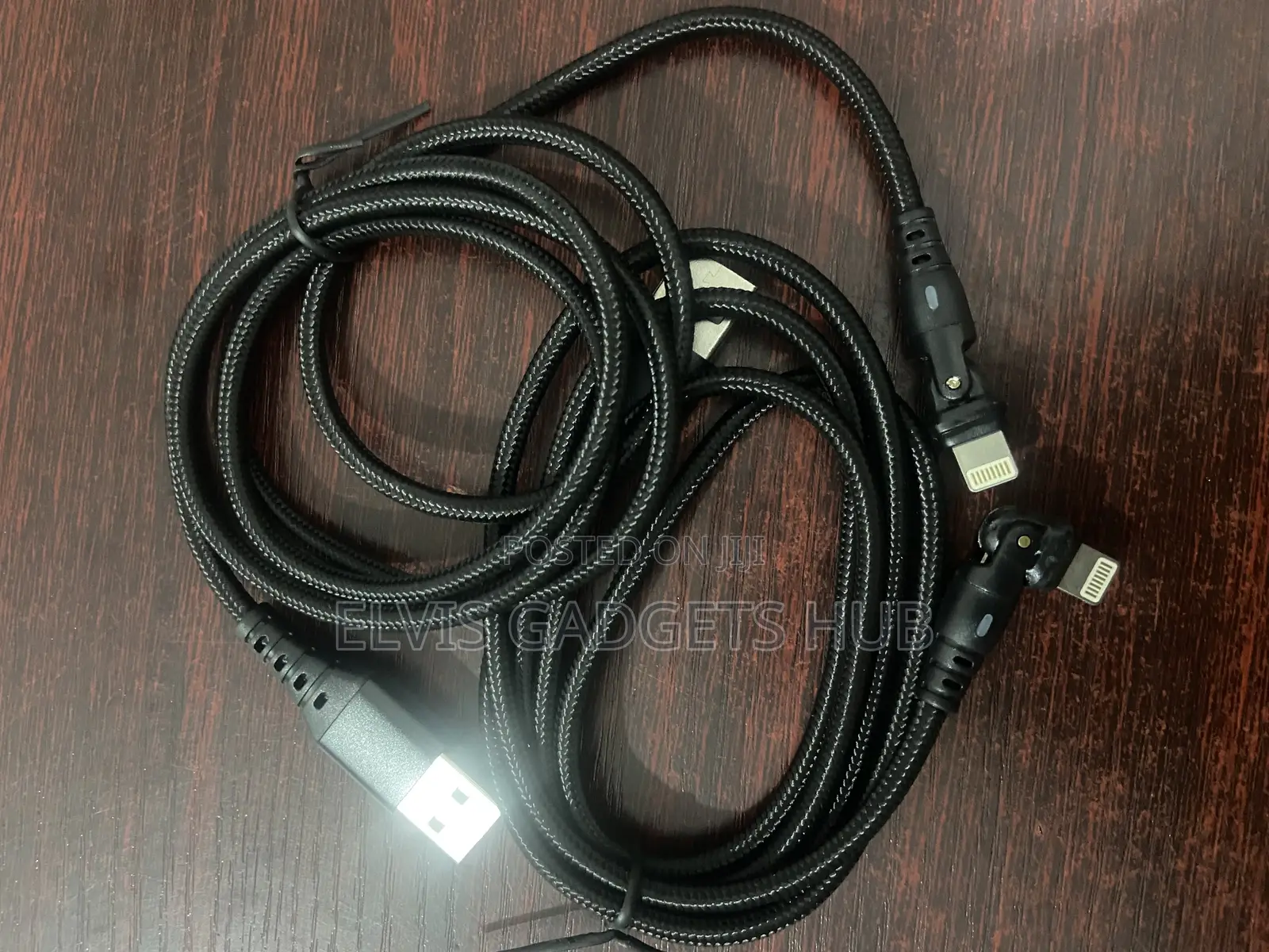 USLION Lightning Braided 180° Rotating Fast Charging Cable