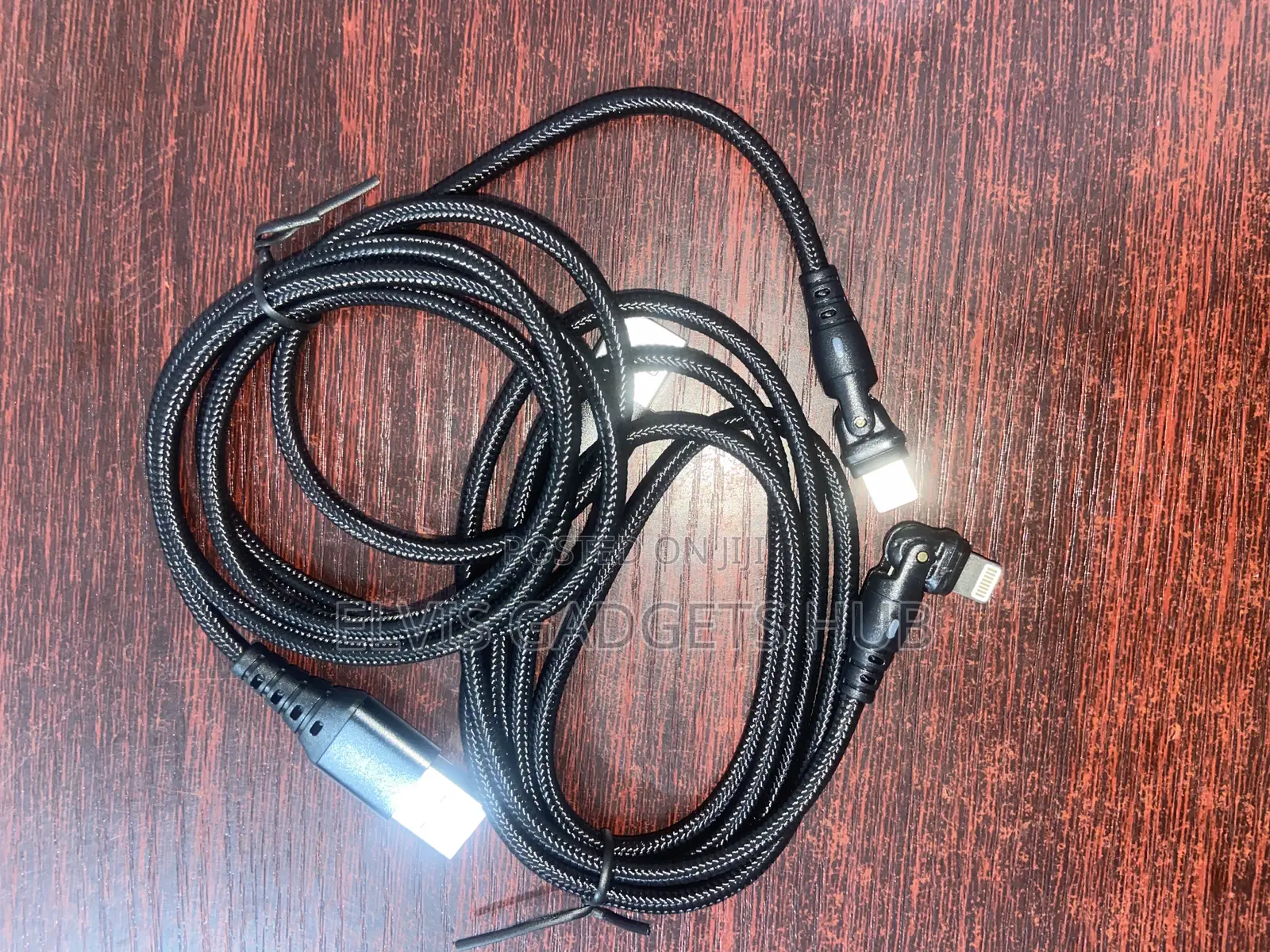 USLION Lightning Braided 180° Rotating Fast Charging Cable