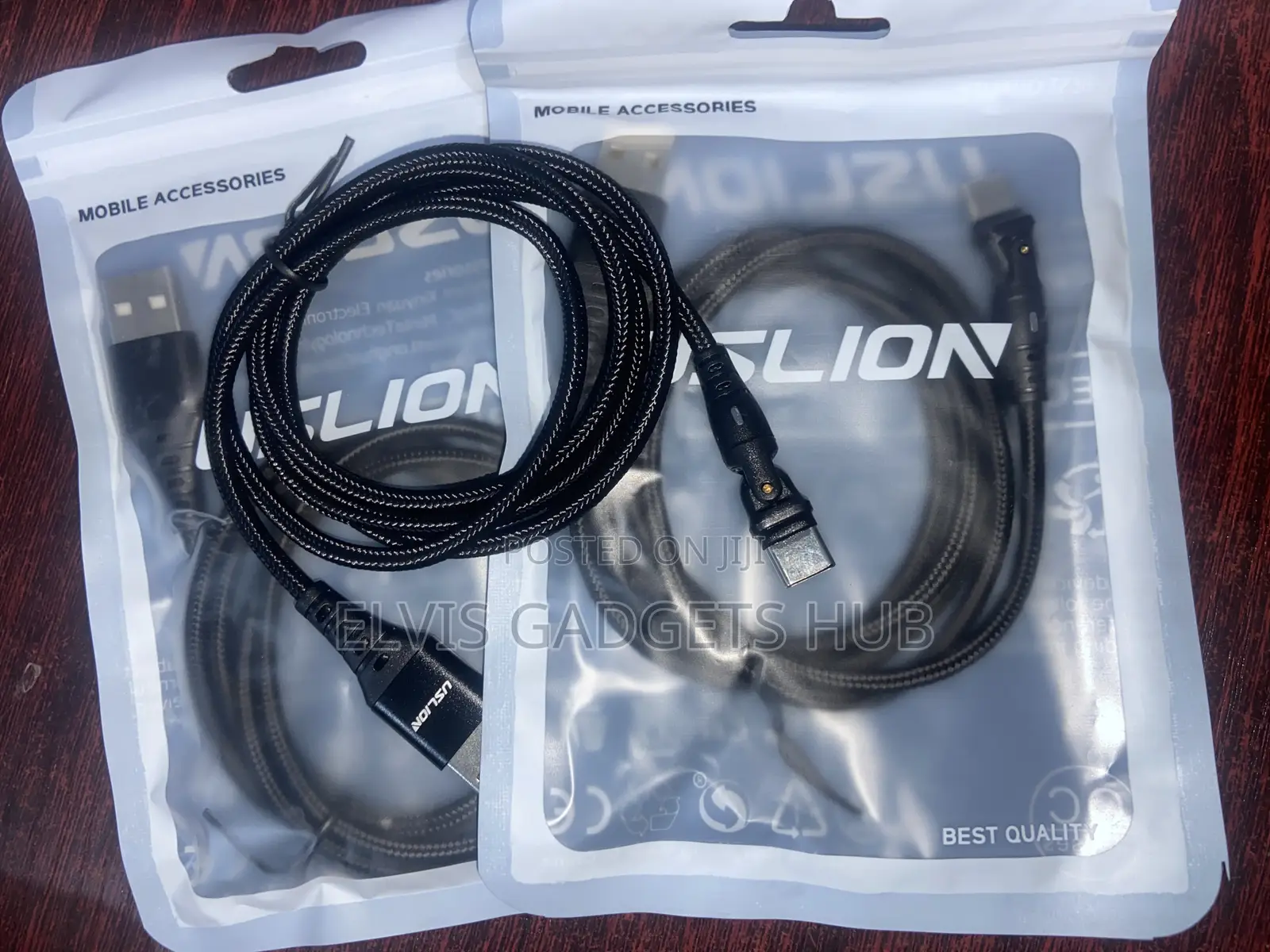 USLION Typce C Braided 180° Rotating Fast Charging Cable