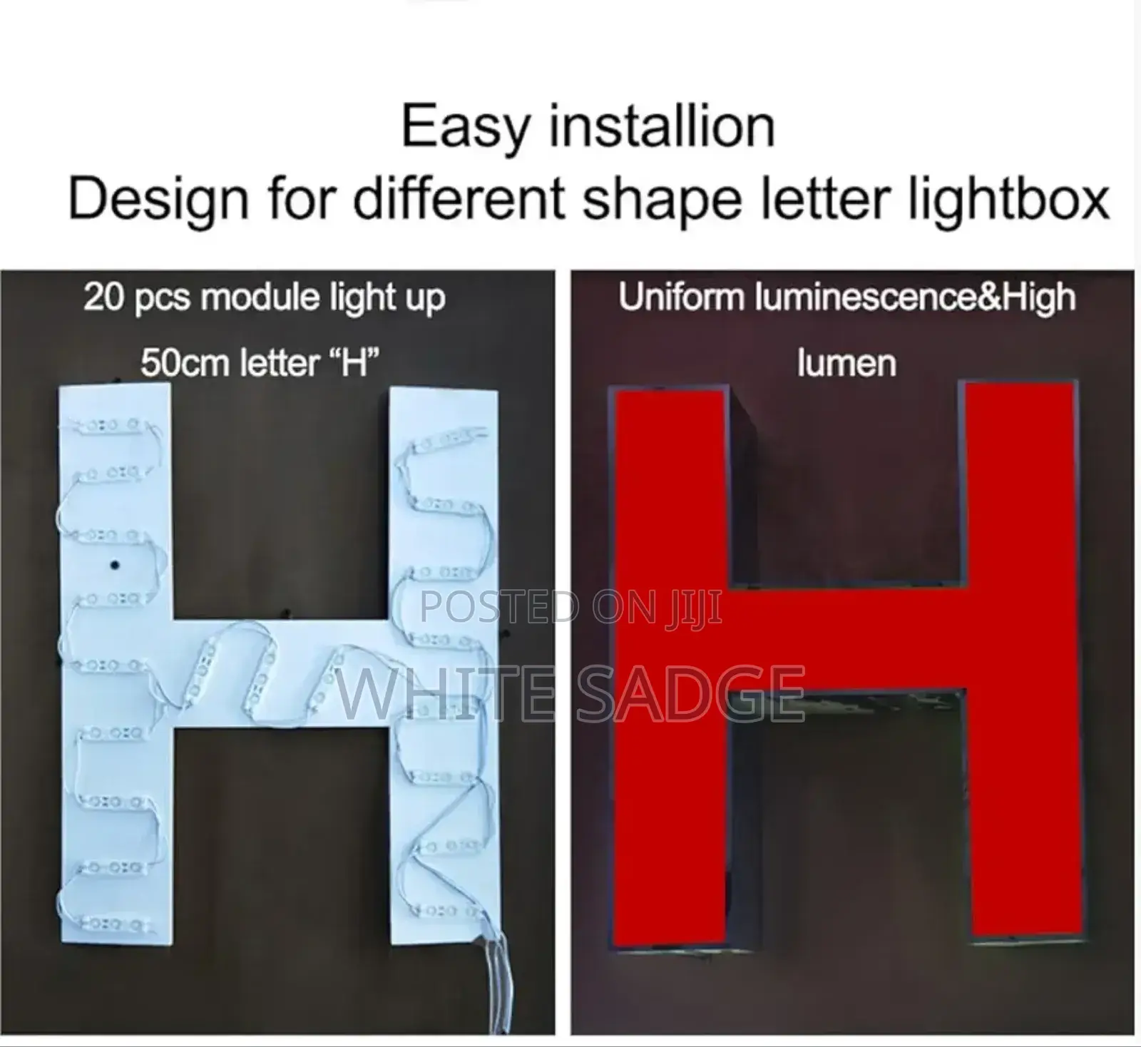 Easy Installation 3watts Sticker Sign Board Light 12V