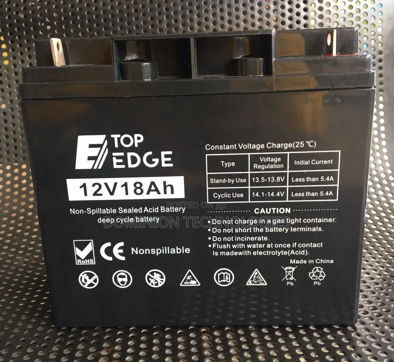Top Edge 12v/18ahs Battery
