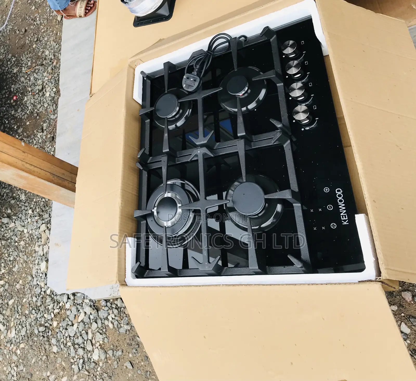 High Efficient 60cm Kenwood 4 Burner Gas Black