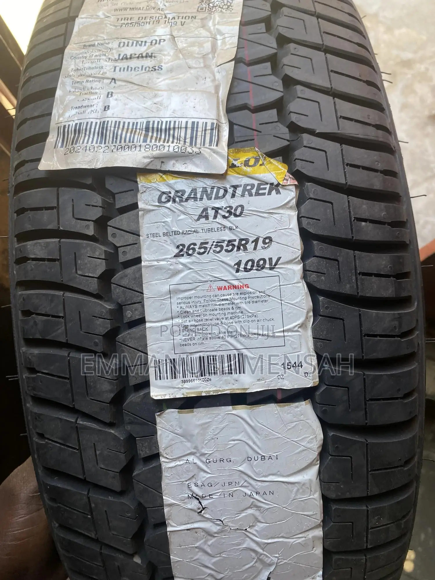 265/55r19 Dunlop Grandtrek At30 All-Terrain Tire