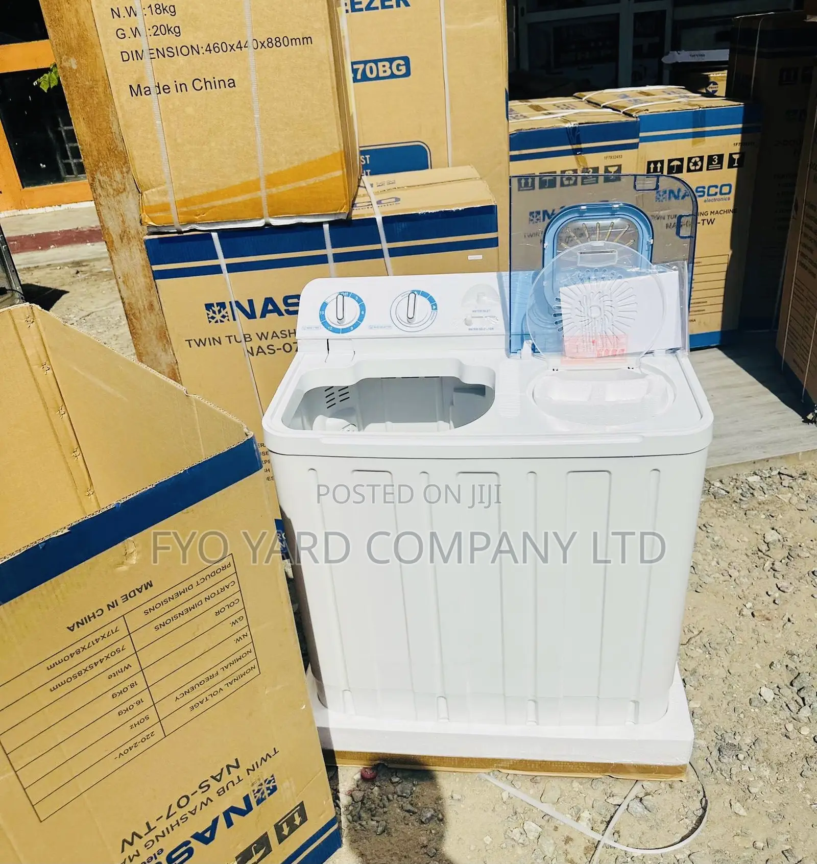 Brand New Nasco 7kg Nas-07 Twin Tub Semi-Automatic Washing