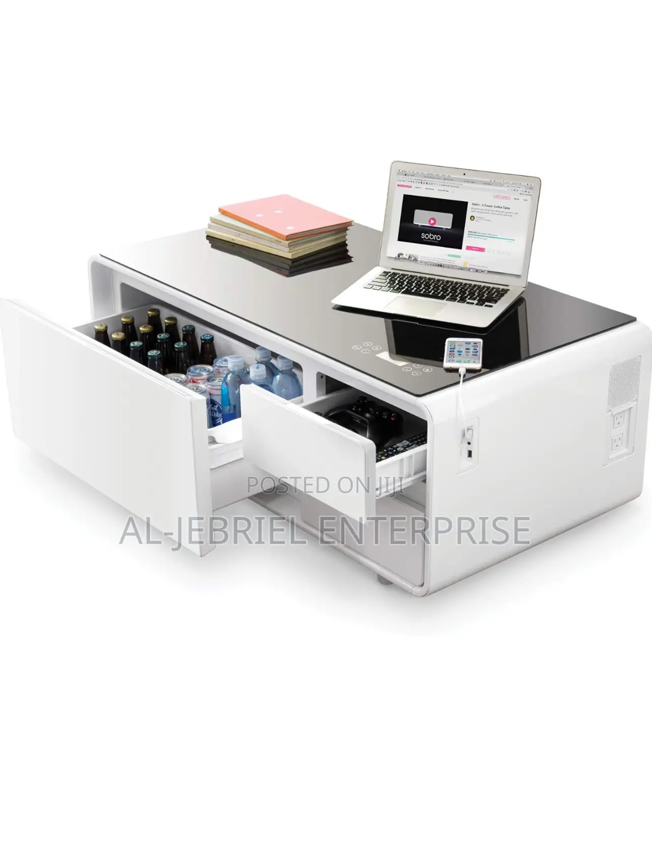 Soboro Coffee Table With Built in Fridge,Led Light Etc
