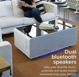 Soboro Coffee Table With Built in Fridge,Led Light Etc