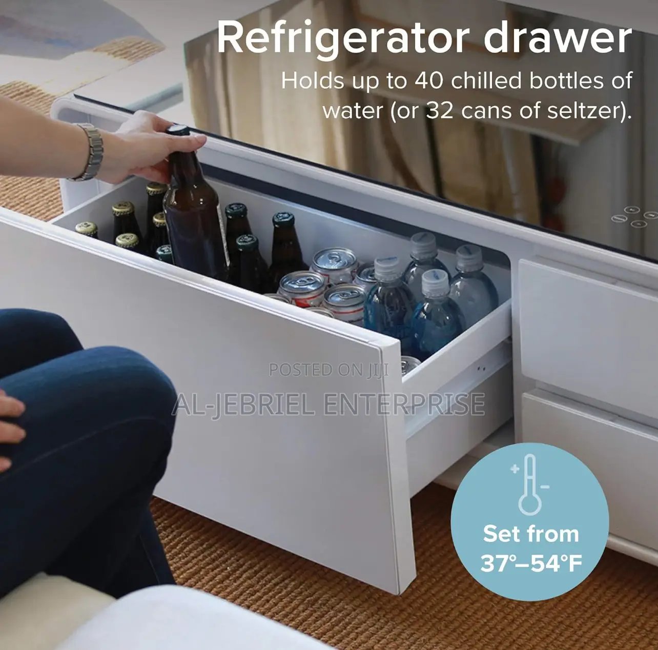 Soboro Coffee Table With Built in Fridge,Led Light Etc