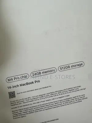 New Laptop Apple MacBook Pro 2024 M4 Pro 14-Inch 24GB SSD 512GB
