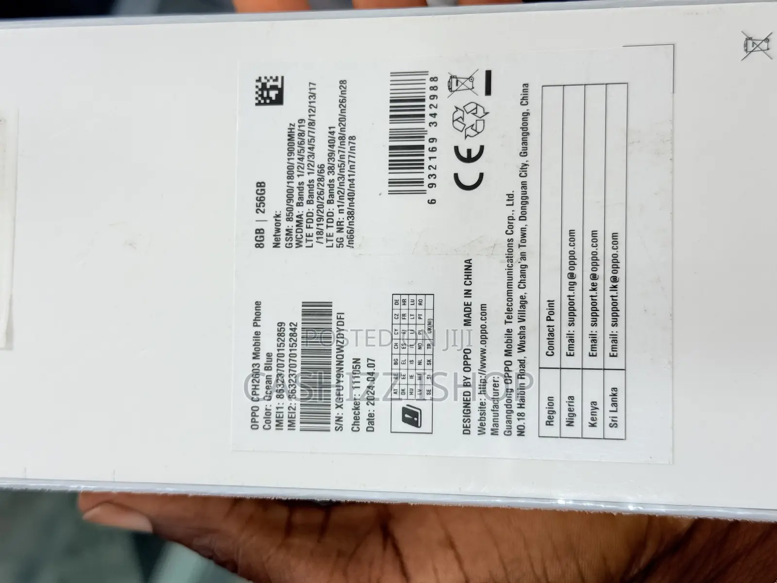 New Oppo Reno11 F 256 GB Blue