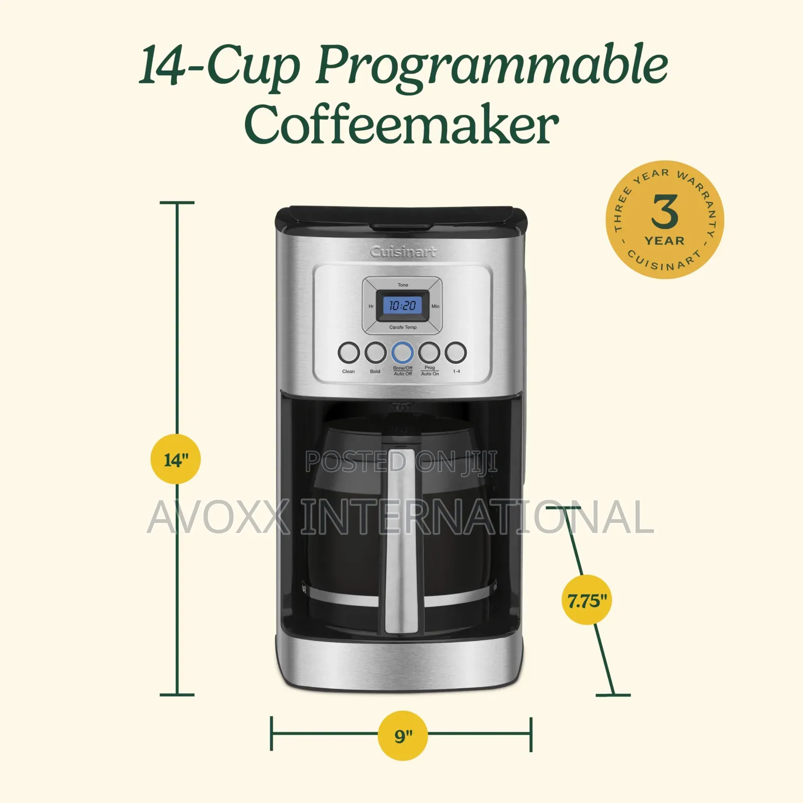Cuisinart Coffee Maker, 14-Cup Fully Automatic DCC-3200P1