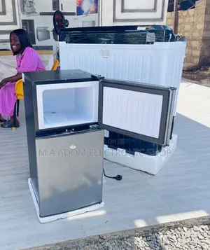 Authentic Pearl Table Top Double Door Refrigerator(Gray).