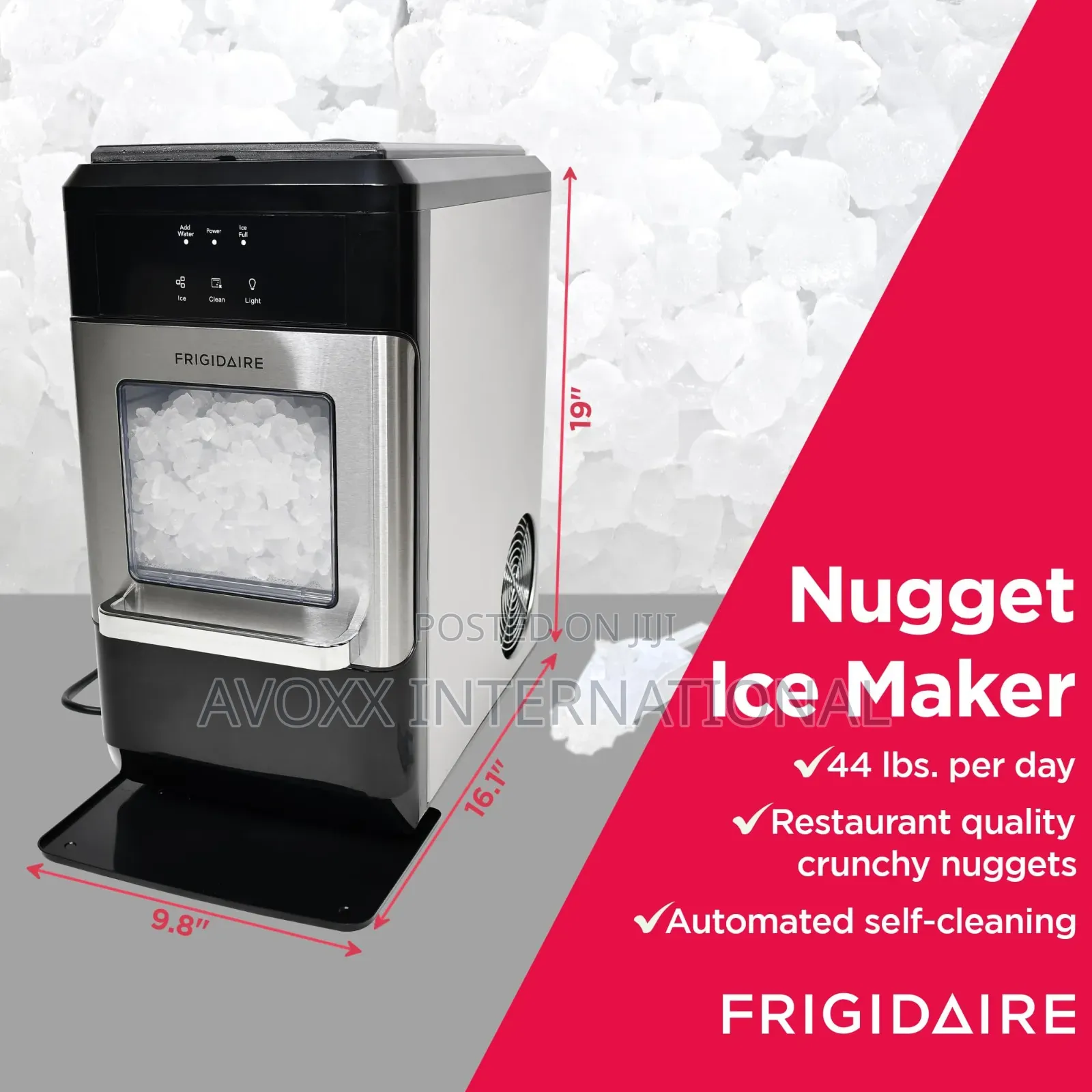 FRIGIDAIRE Countertop Crunchy Chewable Nugget Ice Maker,