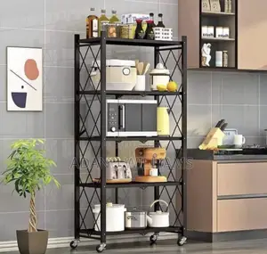 Foldable Storage Rack With Wheels
