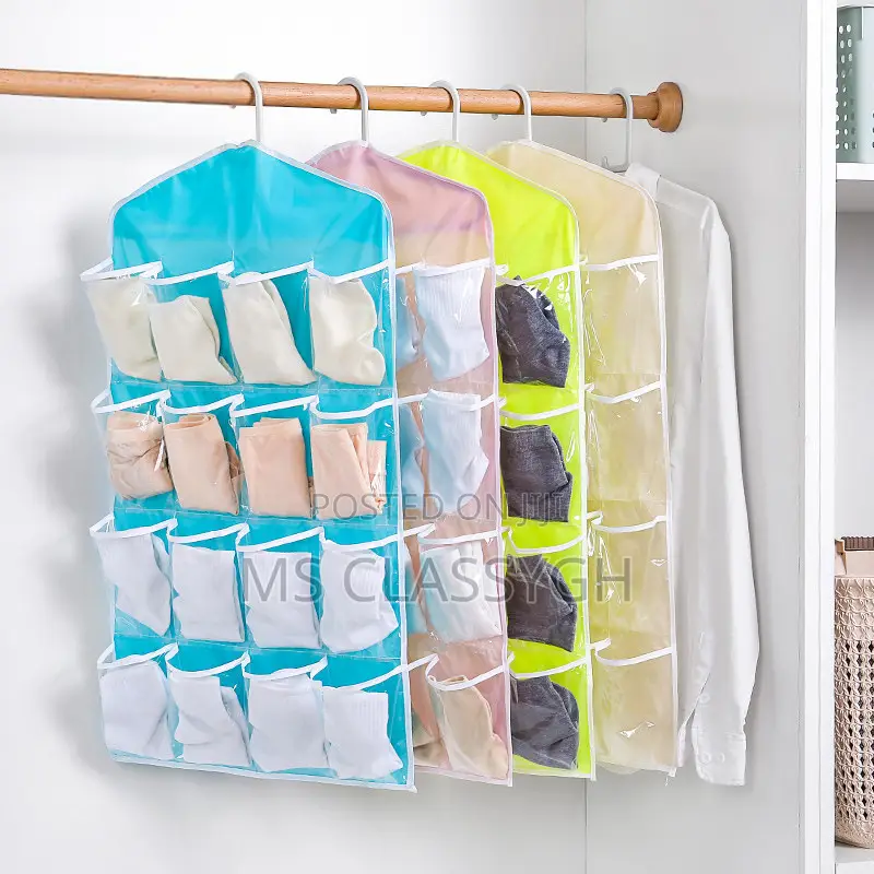 16-Grid Hanging Storage Bag Socks and Underwear Wardrobe