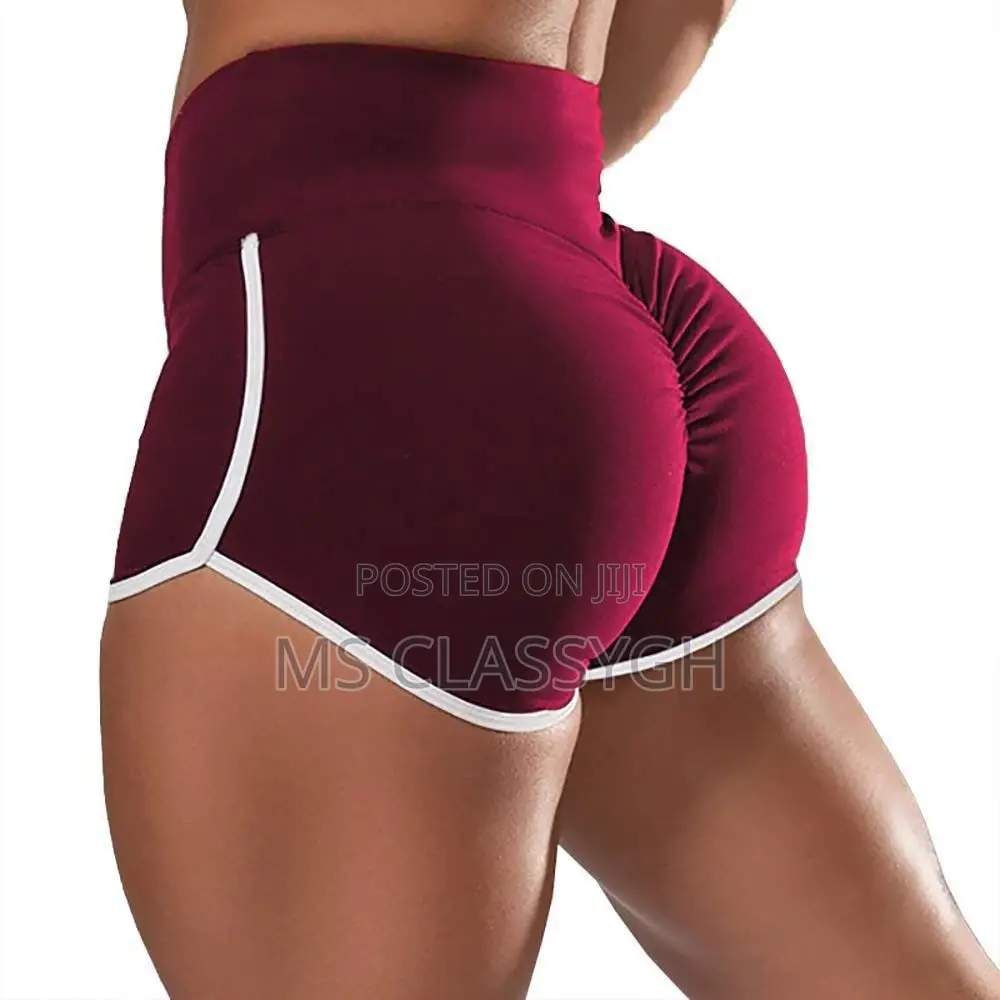 Men's Large Sexy Solid Color High Waist Yoga Sports Shorts