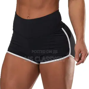 Men's Large Sexy Solid Color High Waist Yoga Sports Shorts