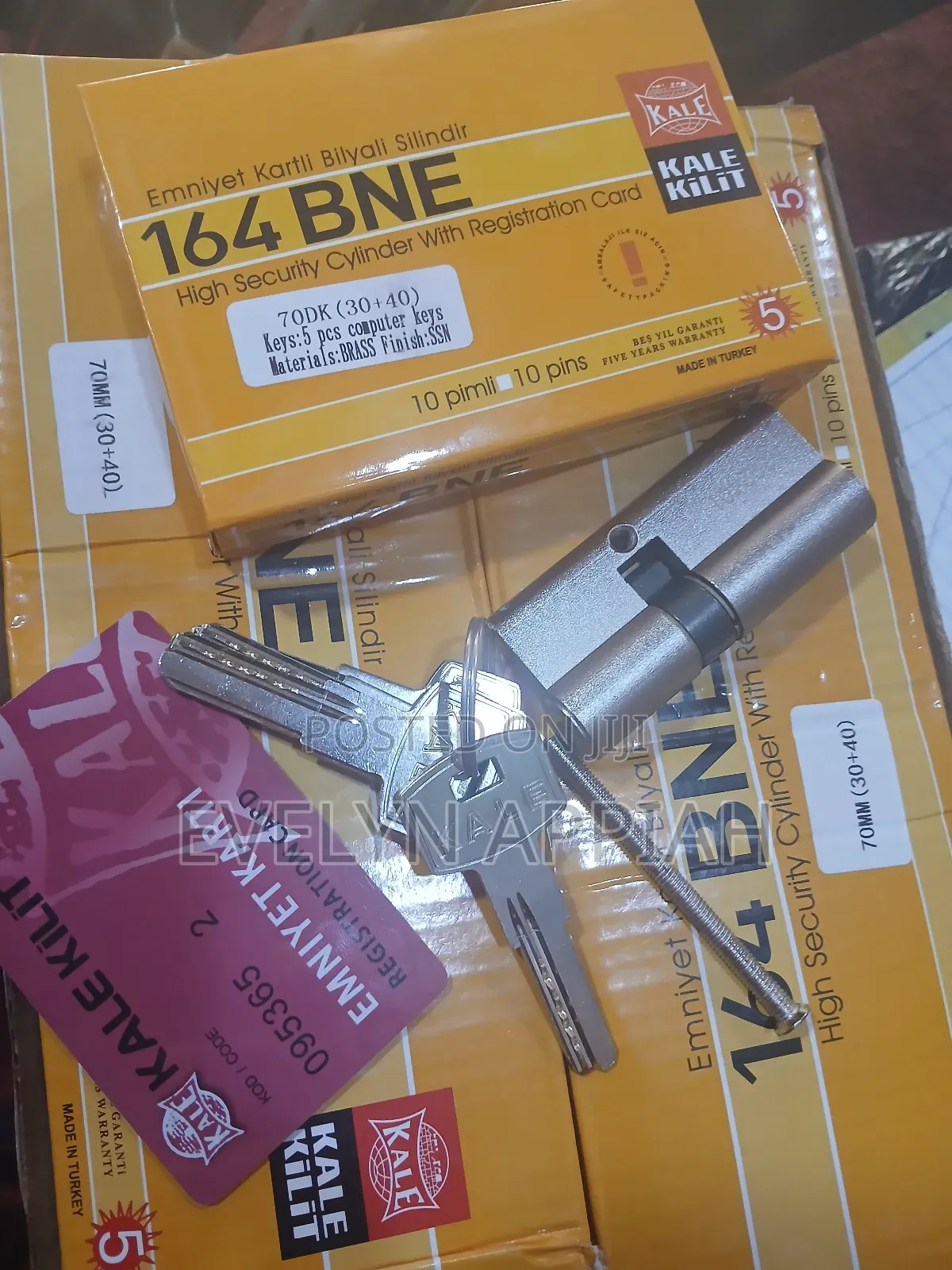 70mm DAF/Kale Turkey Key Cylinder