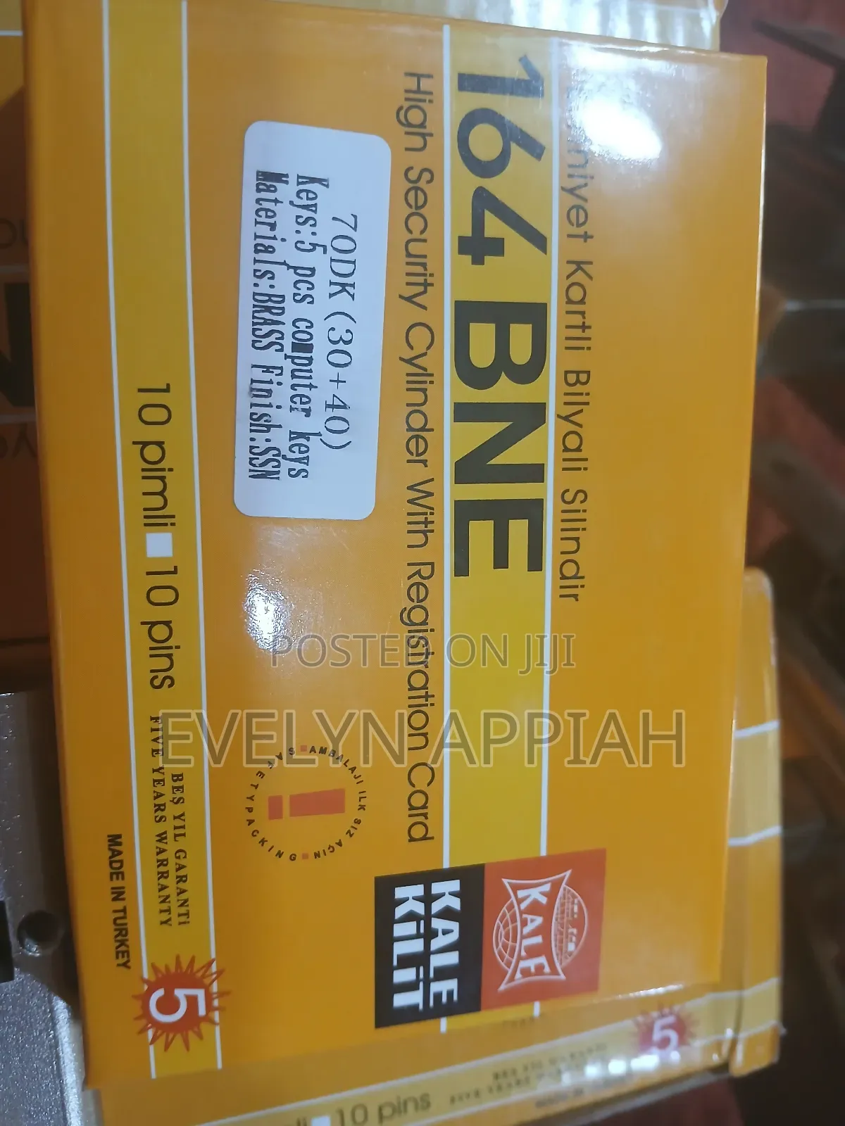 70mm DAF/Kale Turkey Key Cylinder