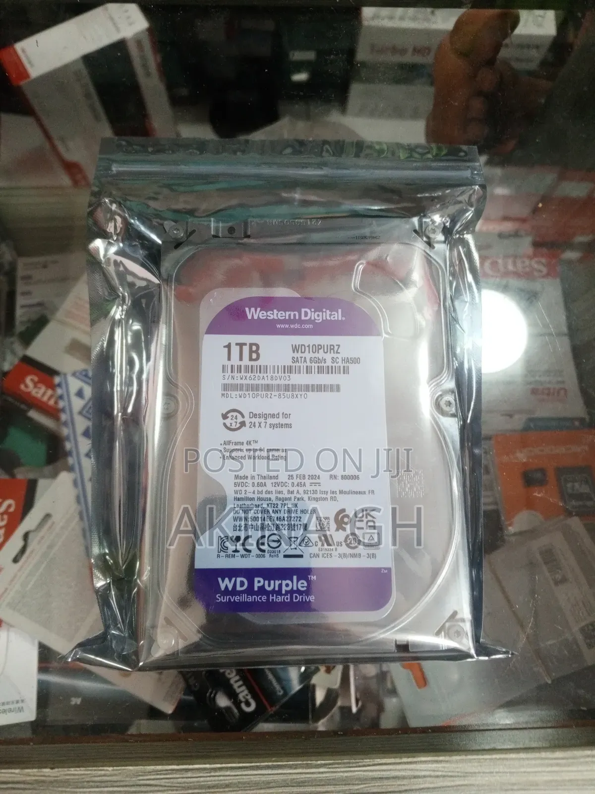 Western Digital Wd Purple 1tb Surveillance Hard Drive