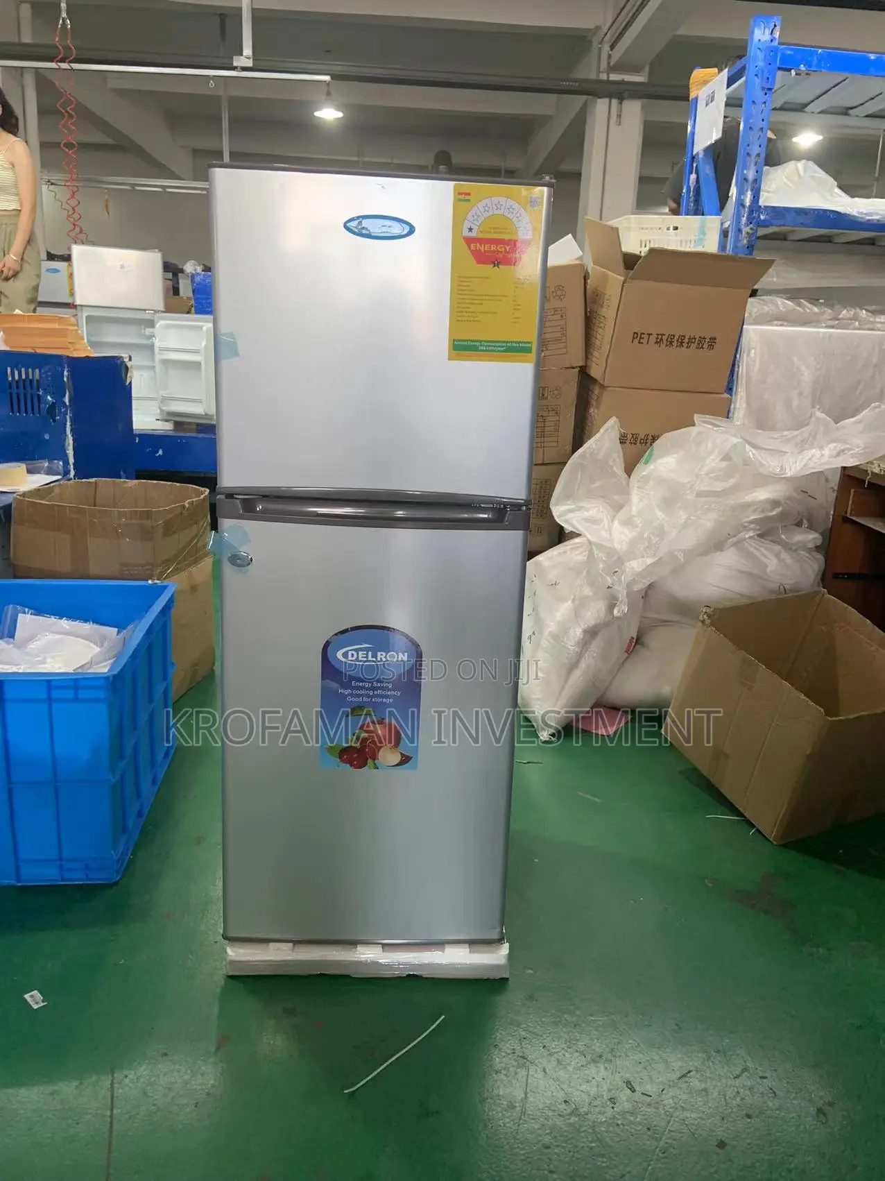 Delron Drf112 Double Door Top Freezer Fridge