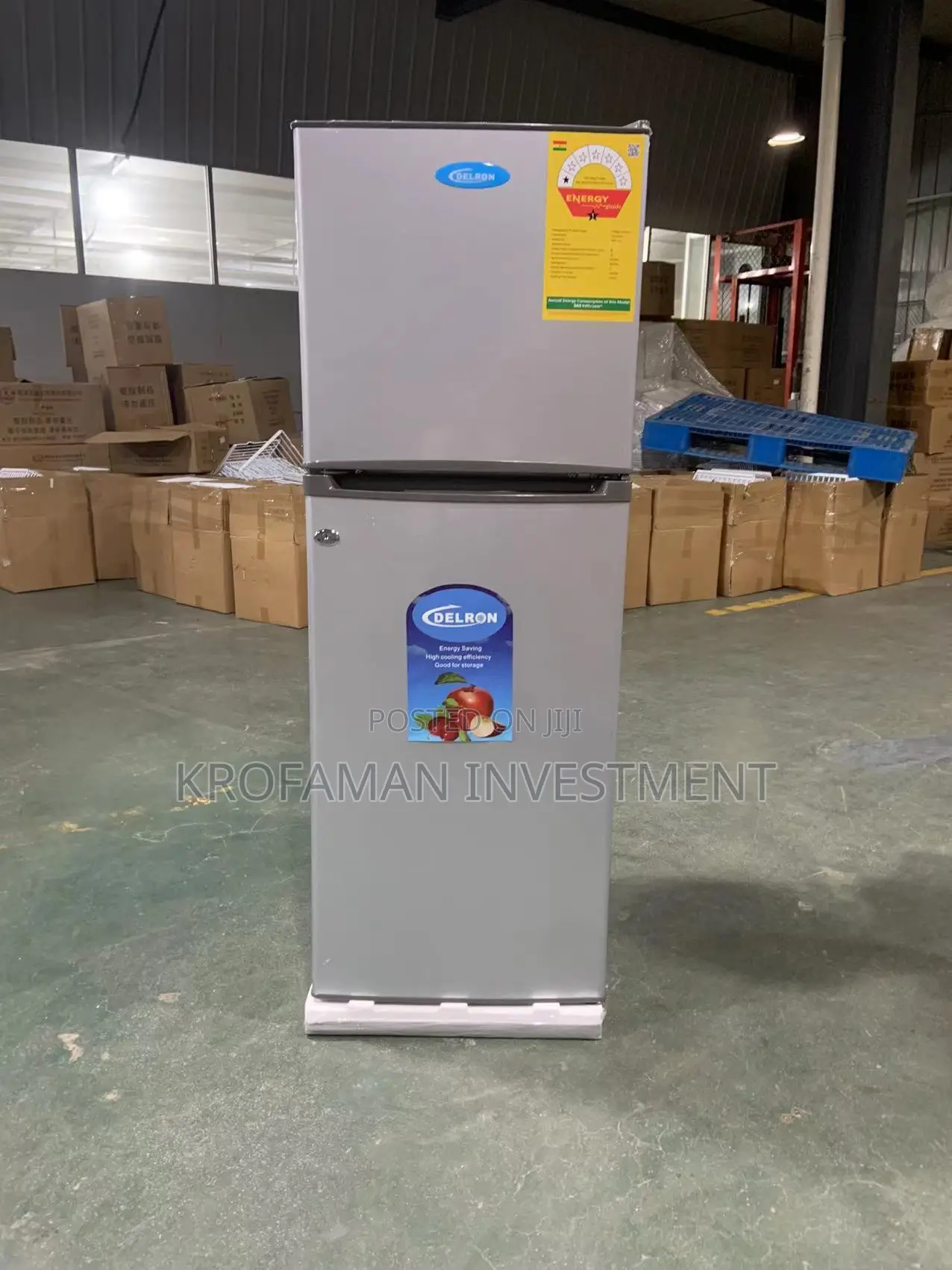 Delron Drf122 Double Door Top Freezer Fridge