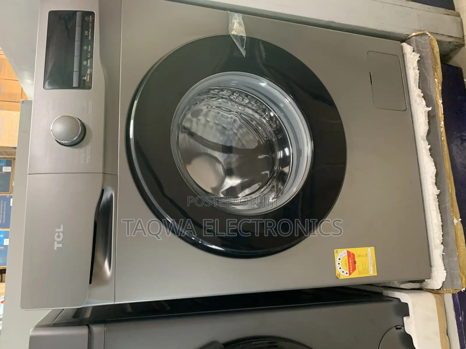 SILVER:TCL 8kg Front Load Inverter Washing Machine