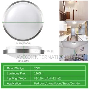12" LED Ceiling Light JACKYLED 5 Color Temperature Flush