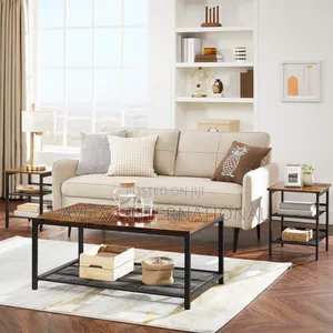 Vasagle Indestic Coffee Table, W/Mesh Storage