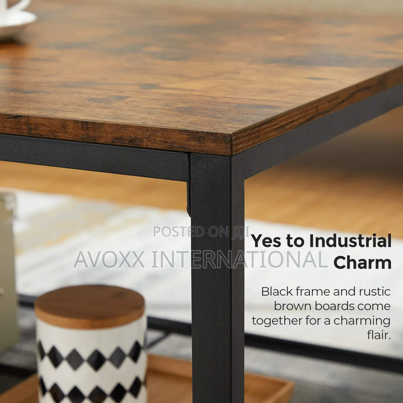 Vasagle Indestic Coffee Table, W/Mesh Storage