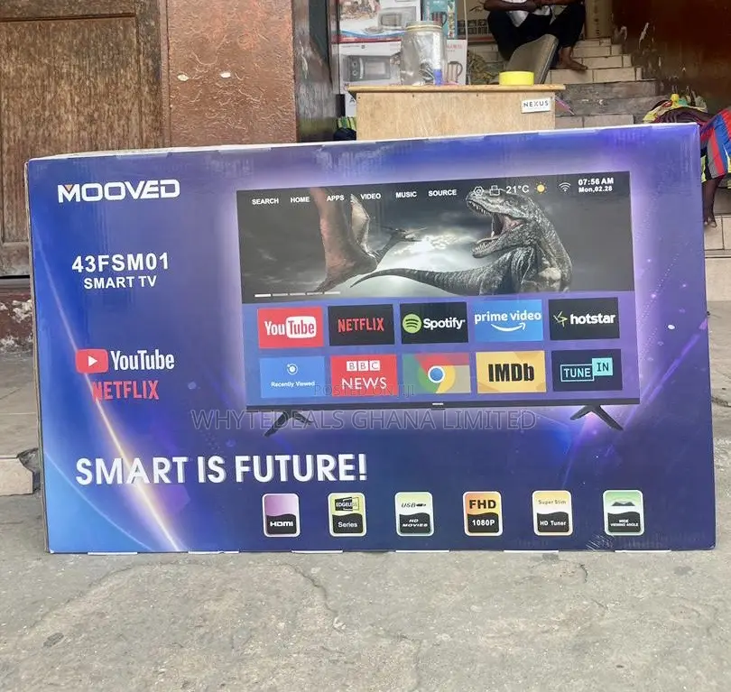 Mooved 43” Smart Android Led Tv| Frameless|Full Hd 1080p| Netflix|2025