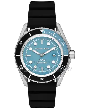 Michael Kors Men's Maritime Three-Hand Black Silicone Watch