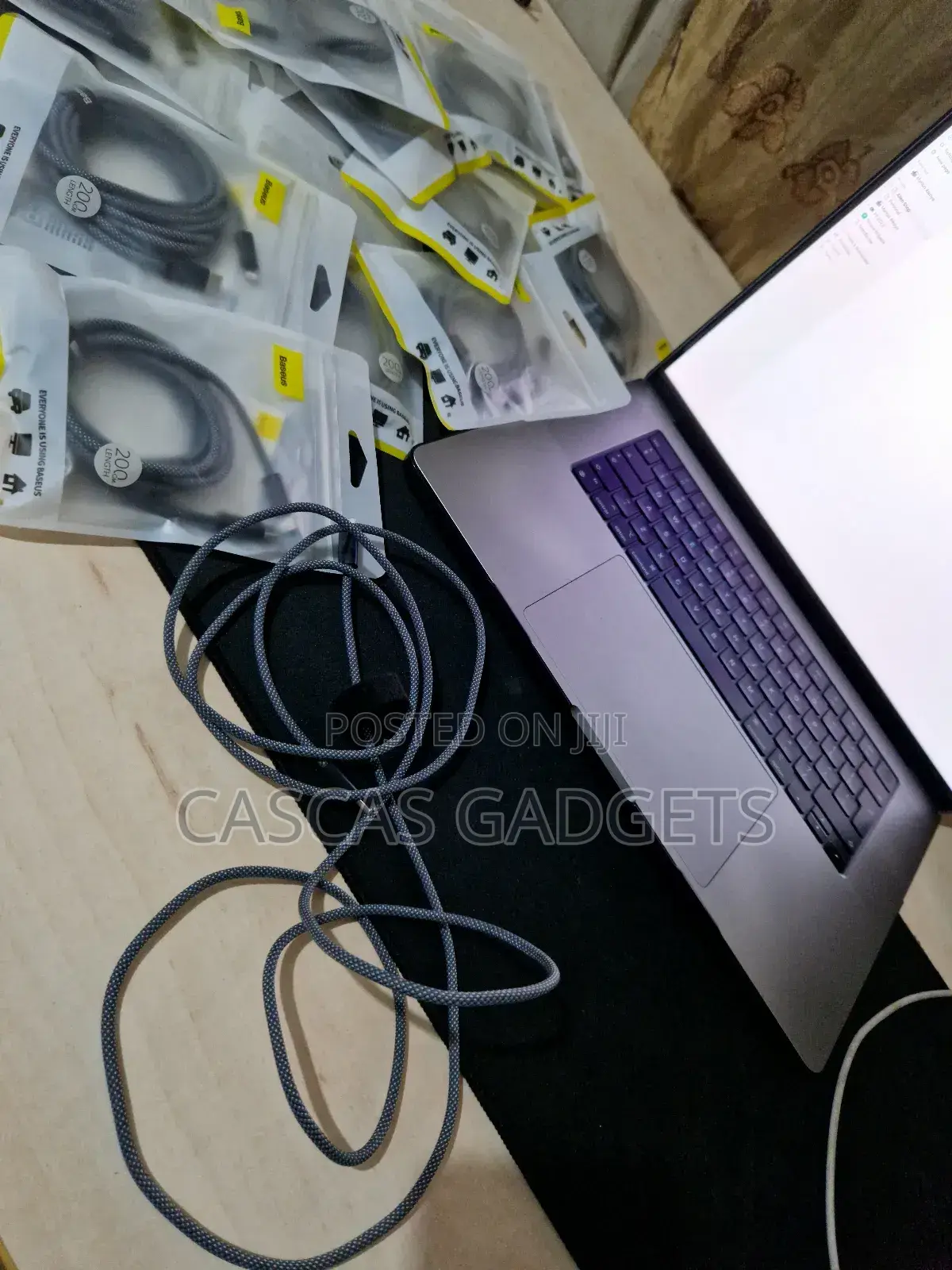 Braided 100w Type C to C and iPhone Fast Charge Cables